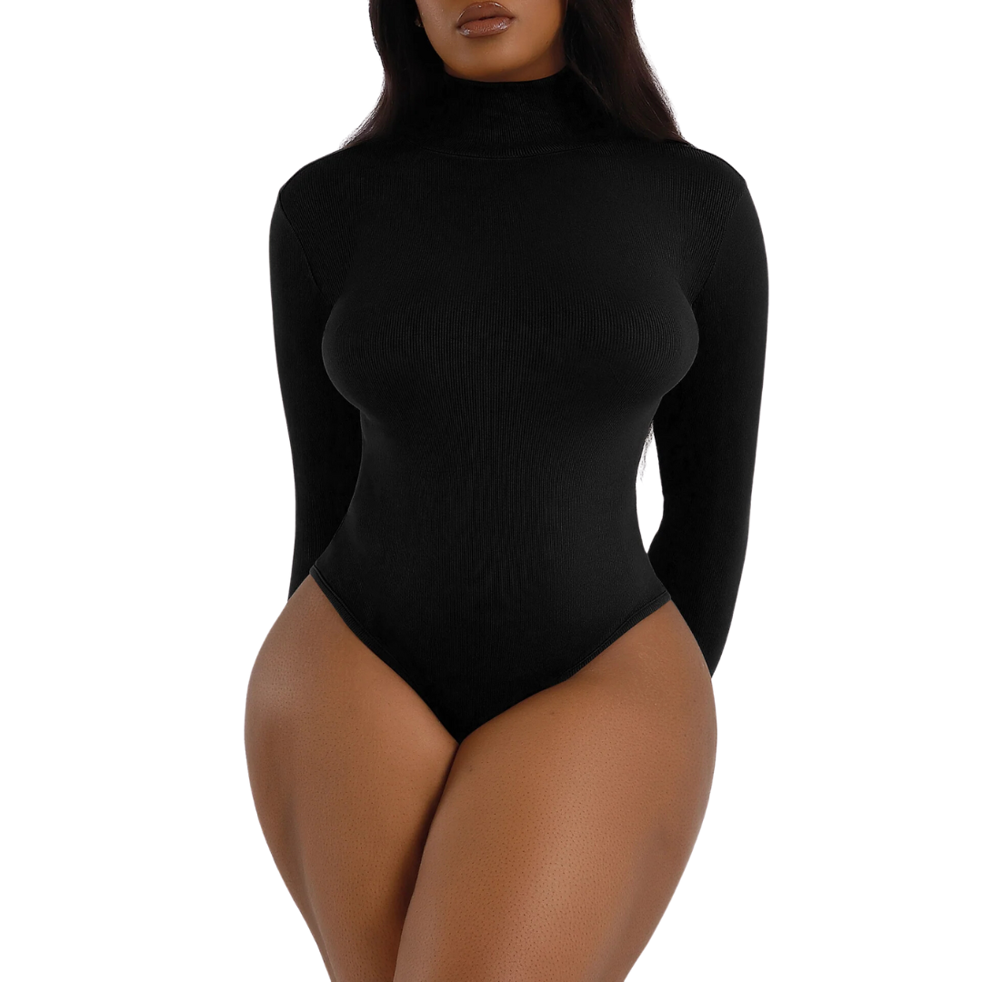 Hourglass ™ Long Sleeve Turtleneck Shapewear Bodysuit