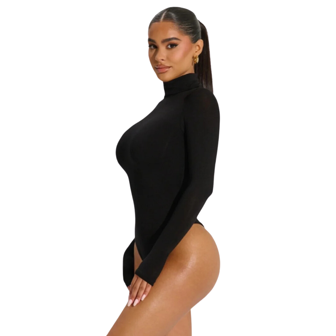 Hourglass ™ Long Sleeve Turtleneck Shapewear Bodysuit