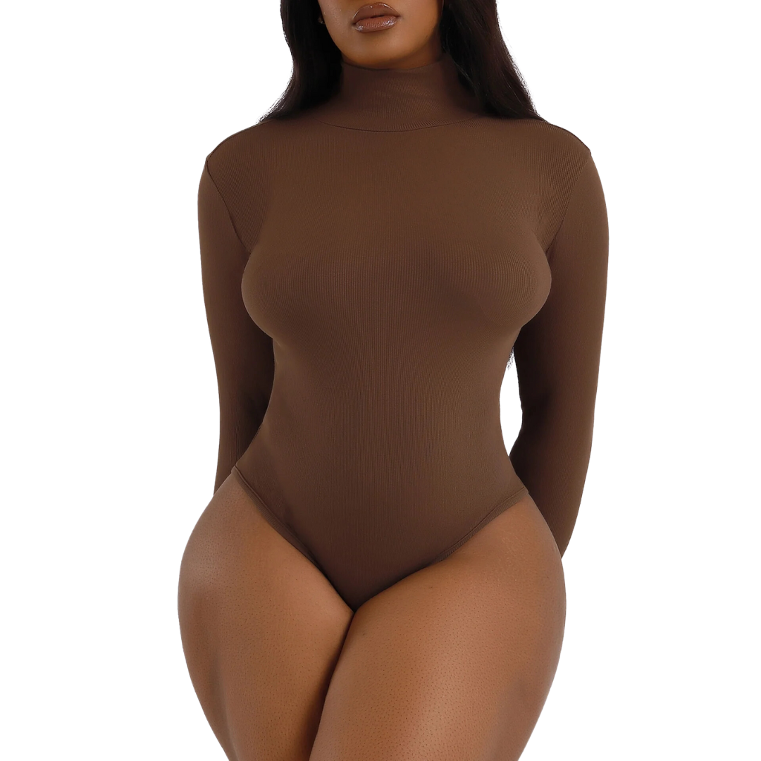 Hourglass ™ Long Sleeve Turtleneck Shapewear Bodysuit