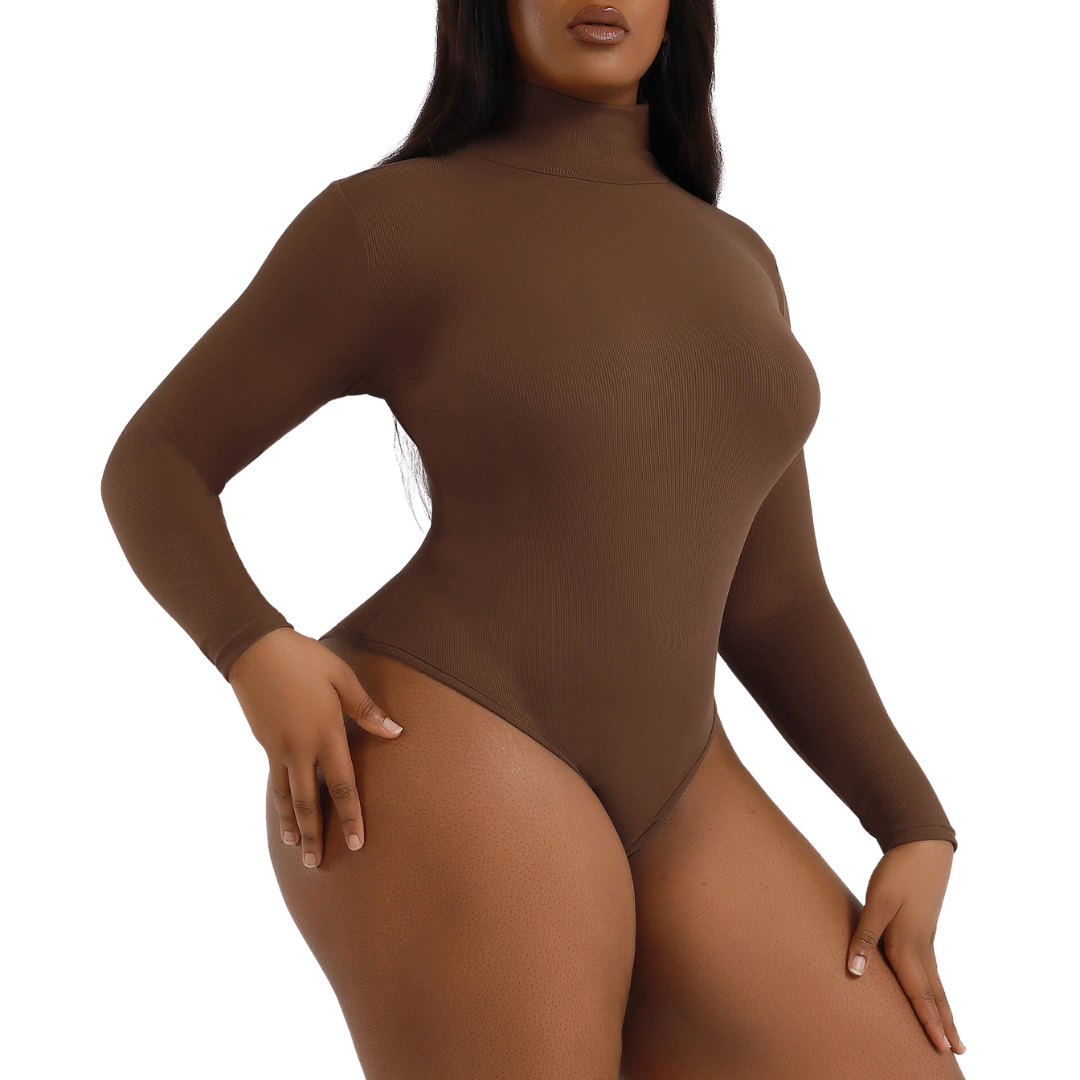 Hourglass ™ Long Sleeve Turtleneck Shapewear Bodysuit