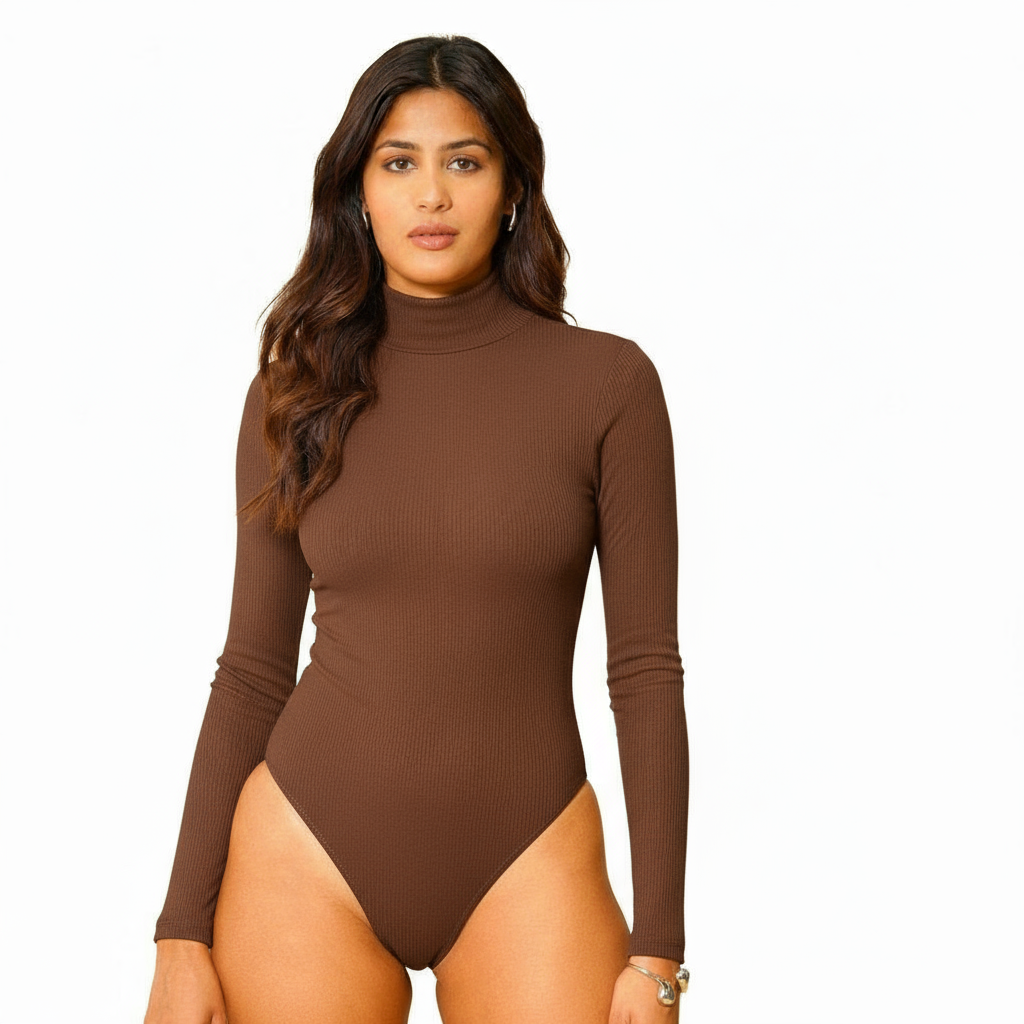 Hourglass ™ Long Sleeve Turtleneck Shapewear Bodysuit
