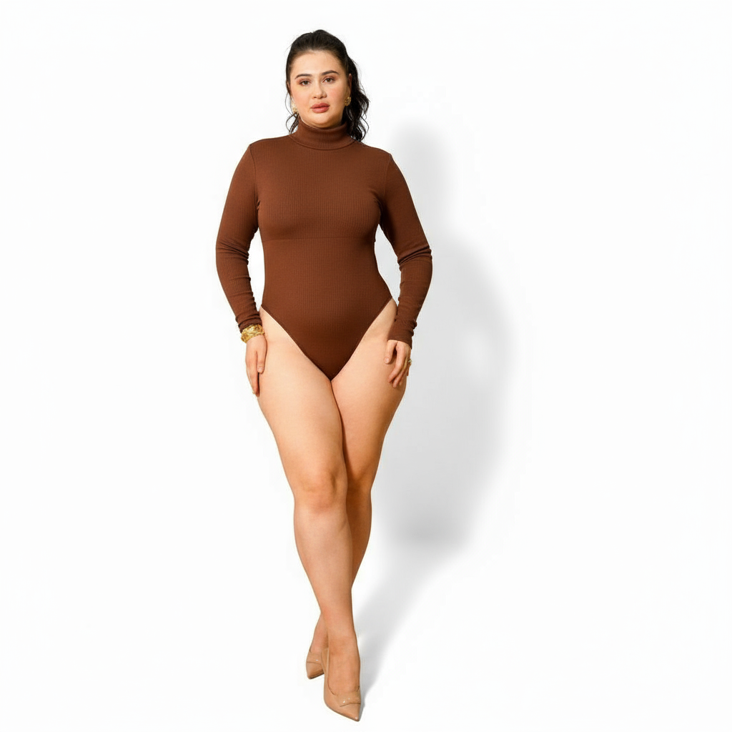 Hourglass ™ Long Sleeve Turtleneck Shapewear Bodysuit