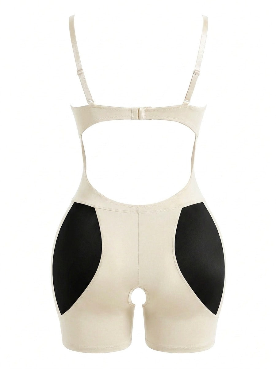 Hip pads wrap to the back, open back